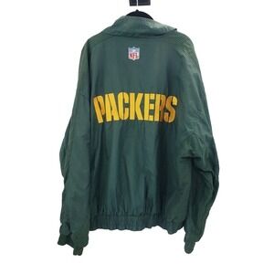 Vintage 90's NFL Green Bay Packers Pro Line Full Zip Football Jacket Size 2XL